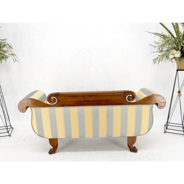 Empire Sofa Sette Loveseat Couch Fine Carved Details Lions Feet For Sale - Image 4 of 12