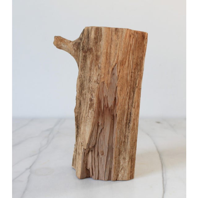 Wood Vintage Hand Carved Wood Face Sculpture For Sale - Image 7 of 8