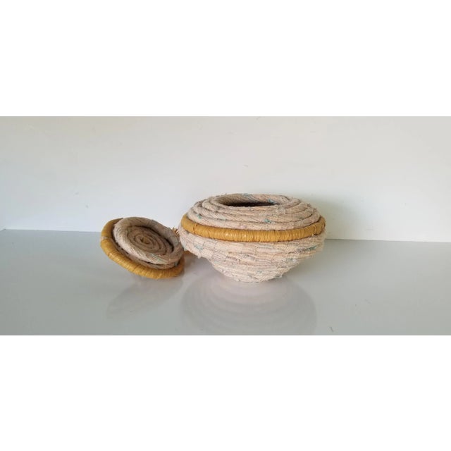 Textile Vintage Hand-Woven Wool Decorative Vase/ Sold For Sale - Image 7 of 10