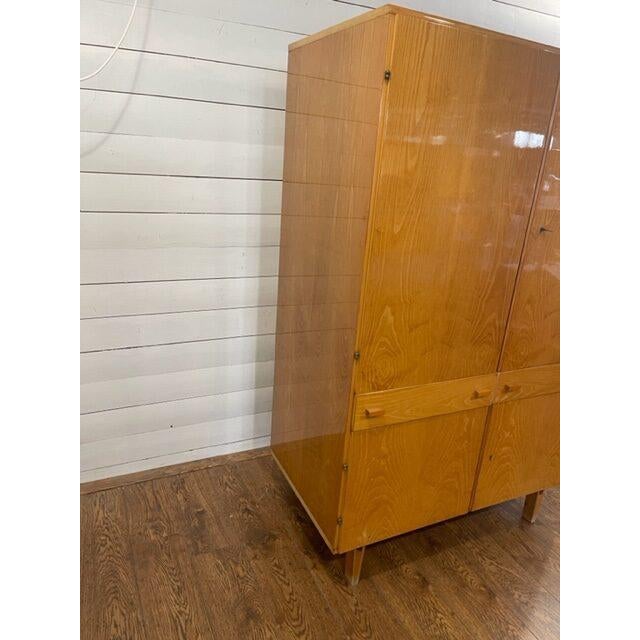 Vintage Two Door Closet with Drawers by Novy Domov, 1965 For Sale - Image 4 of 10