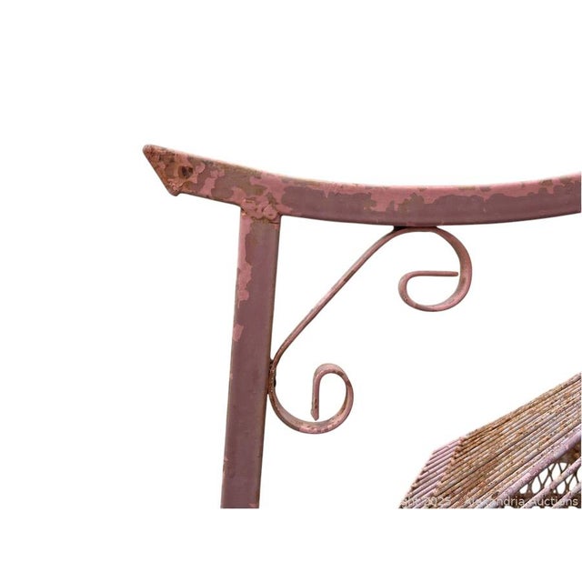 1910s Vintage Iron Birdcage on Stand For Sale - Image 5 of 6