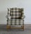 English Late 20th Century Plaid Camelback Wingback Chair, Made in Usa by Cochrane For Sale - Image 3 of 6