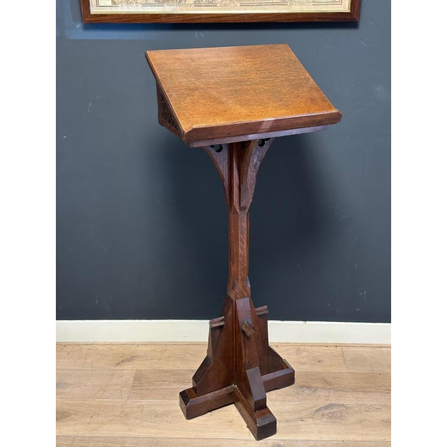 Antique Oak Bible Stand, 1890s For Sale - Image 10 of 10