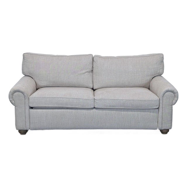Restoration Hardware Lancaster Light Gray Queen Sleeper Sofa – Comfortable Pull-Out Bed For Sale