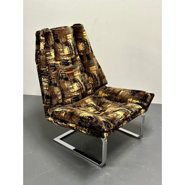 Mid-Century Modern Lounge Chair, Adrian Pearsall Style, American, Chrome, 1950s For Sale - Image 13 of 13