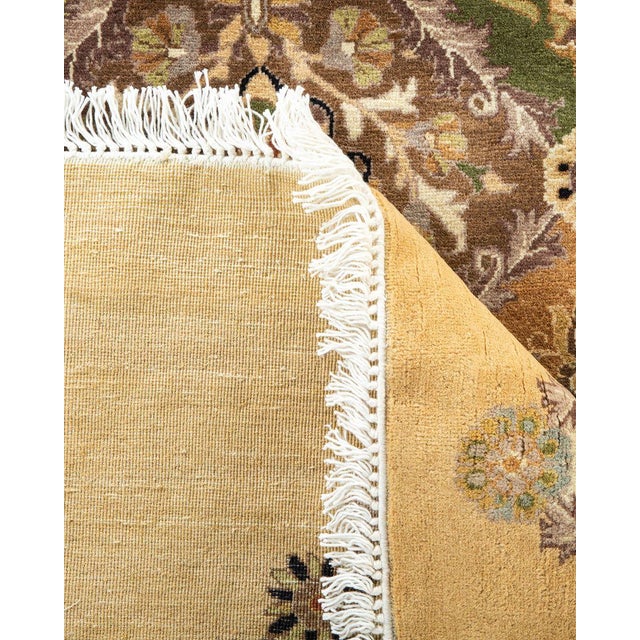 Mogul, One-of-a-Kind Hand-Knotted Area Rug - Yellow, 9' 1" x 9' 1" For Sale In New York - Image 6 of 8