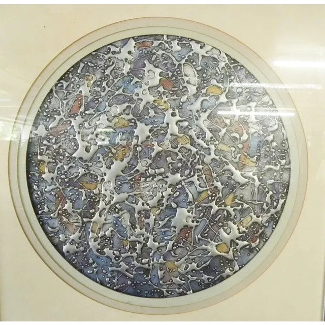 Mid 20th Century Modernist Abstract Oil Painting, Framed For Sale - Image 4 of 9