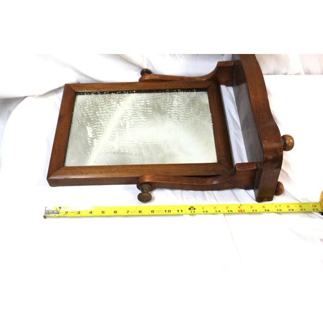 Wood Vintage Vanity Wood Adjustable Mirror, English For Sale - Image 7 of 8