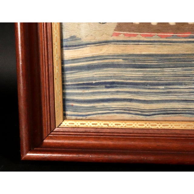 Ivory British Sailor's Woolwork With Port Side View of Ram-Bowed Royal Navy Ship For Sale - Image 8 of 8