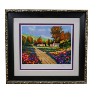 2004 Alex Perez 'End of the Road' Colored Serigraph Print Signed Coa For Sale