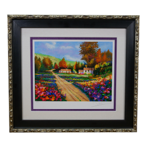 2004 Alex Perez 'End of the Road' Colored Serigraph Print Signed Coa