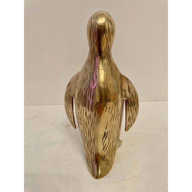 1960s Vintage Hollywood Regency Brass Penguin Sculpture For Sale - Image 5 of 11