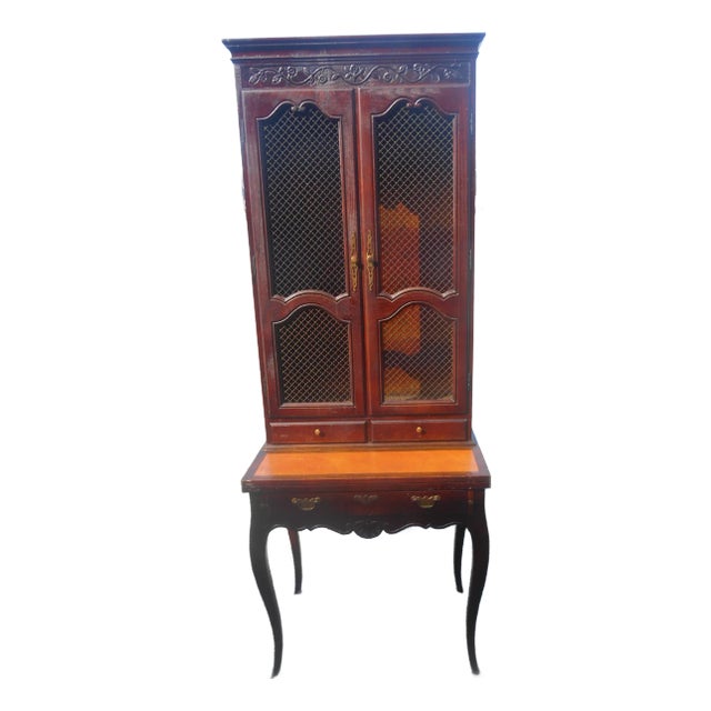 Vintage Baker Furniture French Secretary Fold Out Desk For Sale