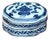 Emperor Xuande Marked Diminutive Lidded Box, Blue and White Porcelain For Sale