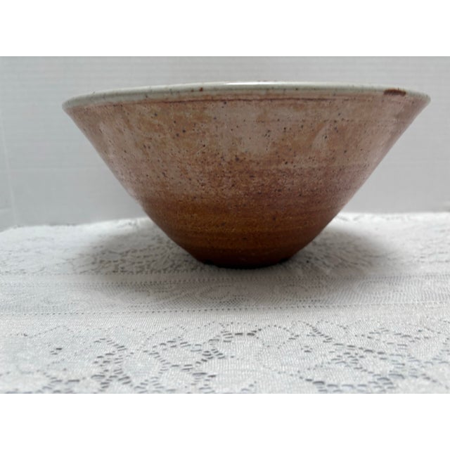 Ceramic Vintage Rustic Stoneware Studio Pottery Artisan Bowl For Sale - Image 7 of 7