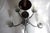 Mid-Century Modern Mid Century Round Iron 5 Arm Chandelier With Bubble Glass For Sale - Image 3 of 6