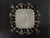 1950s Spanish Brutalist Flush Mount Ceiling Light – Silvered Wrought Iron & Heavy Embossed Glass For Sale - Image 11 of 14