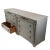 1950s French Empire-Style Double Dresser in Painted Gray Finish For Sale - Image 5 of 8