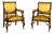 French Empire Style Armchairs with Gilt Bronze Mounts, Set of 2 For Sale