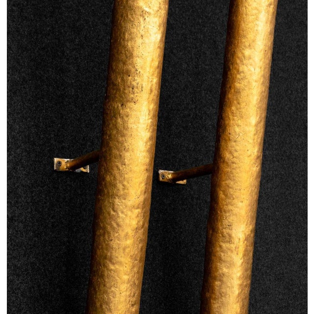 Jean-Jacques Argueyrolles Gilt Metal Sconces, Pair For Sale - Image 4 of 8