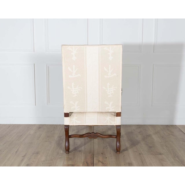 French Mid 20th Century Pair of Large Louis XIII Style Carved Oak Armchairs For Sale - Image 3 of 12