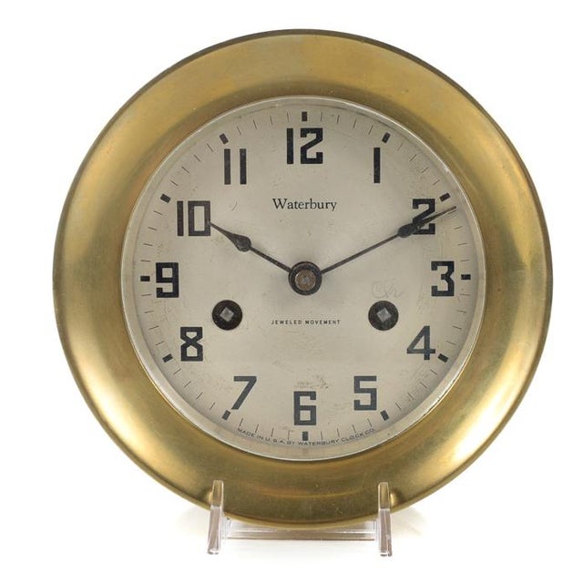 Waterbury Ship Bell No.1 Vintage Brass Ship Clock Chairish