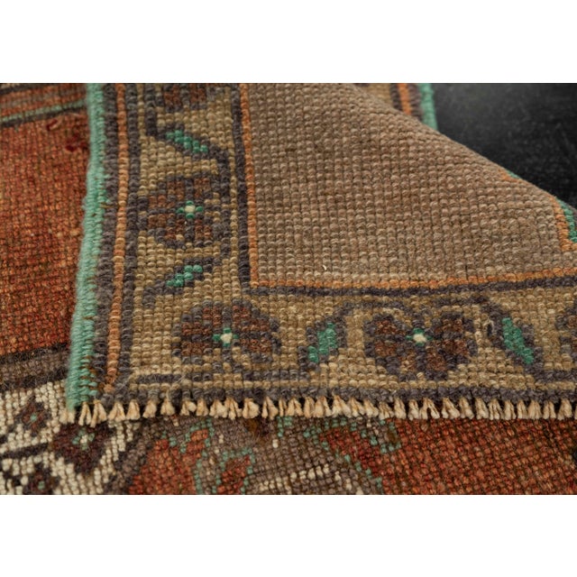 Turkish Mini Rug Oriental Hand Knotted Vintage Rug 1'9" x 3' #21167 For Sale In Houston - Image 6 of 8