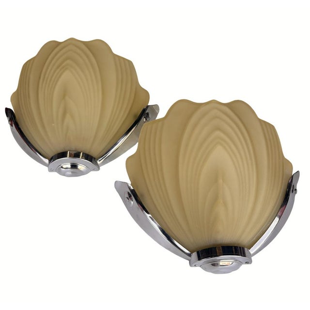 Vintage Art Deco Wall Lights, 1930s, Set of 3 For Sale - Image 4 of 14