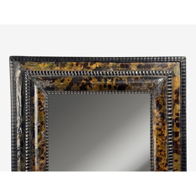 Dutch Ripple Frame, Mirror or Picture Frame, Tortoise, Ebonized Wood, 18th C. For Sale - Image 4 of 5