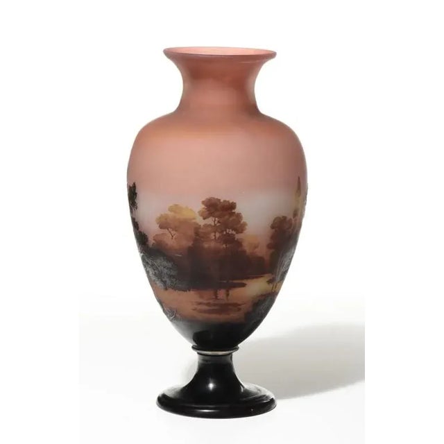 Art Nouveau Late 19th Century Galle Vase Decorated With Trees For Sale - Image 3 of 4