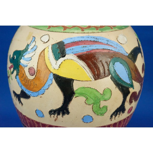 Vintage Ceramic Vase with Dragons from Dante Milanis Factory, 1940s For Sale - Image 13 of 18