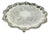 Antique English Sheffield Plate Silver Salver With Shell Detailing by Cooper and Sons For Sale