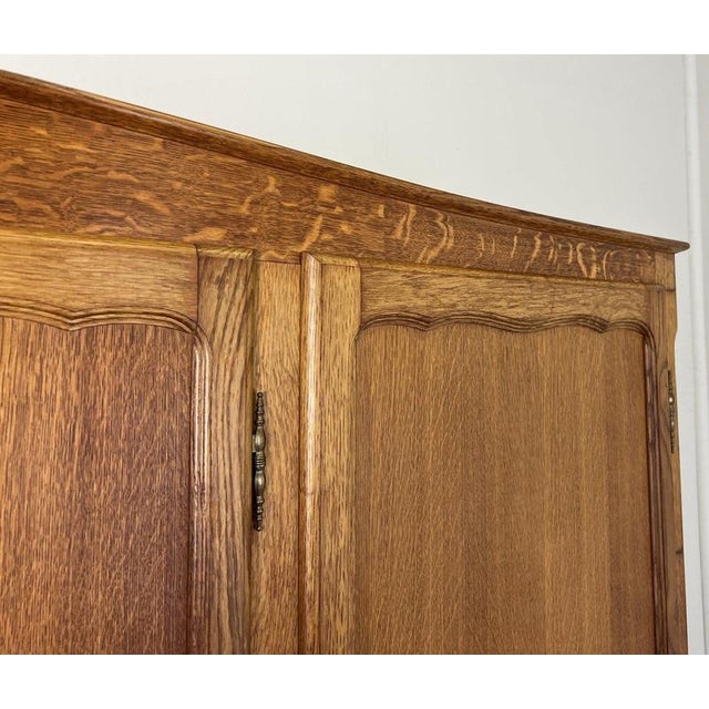 Wood Vintage French Wardrobe in Oak For Sale - Image 7 of 12