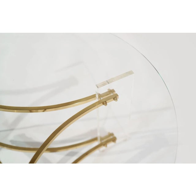 Lucite and Brass Coffee Table by Charles Hollis-Jones, C. 1970s For Sale - Image 9 of 11