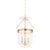 Hudson Valley Lighting Mark D. Sikes Rousham 3-Light Lantern Pendant, Aged Brass For Sale