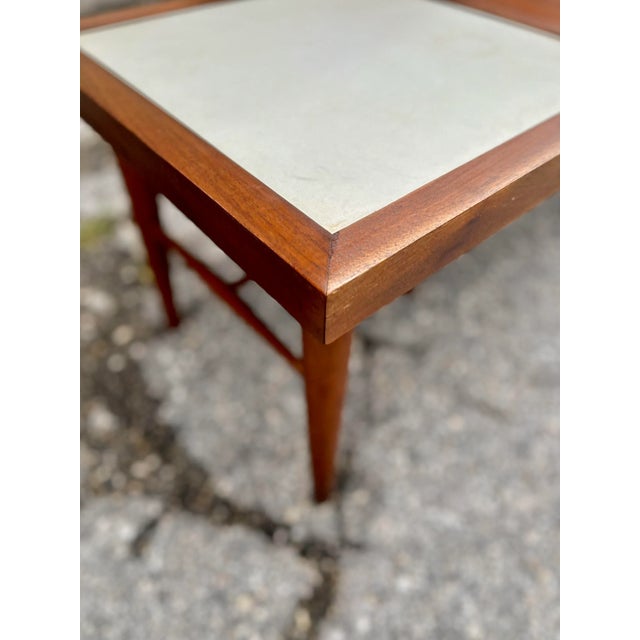 Mid 20th Century Rectangular Coffee Table with Laminate Insets by American of Martinsville For Sale - Image 10 of 13