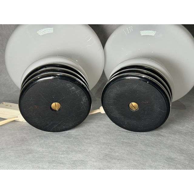 Plastic Opal Glass Mushroom Night Lamps from Graewe, Germany, 1970s, Set of 2 For Sale - Image 7 of 12