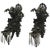 Mid-19th Century Pair of Italian Bronze Gothic Candle Sconces For Sale