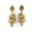 Early Victorian 18k Gold Diamond Earrings With Leaf and Ribbon Motif With 6 Carats For Sale - Image 9 of 13