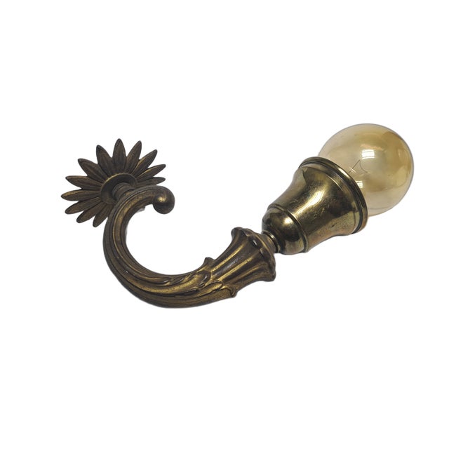 Art Nouveau Bronze Wall Lamp, Germany, 1900s For Sale - Image 6 of 11