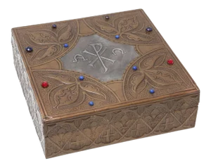 French Jeweled Art Nouveau Repoussé Box Attributed to Alfred Daguet