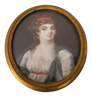 Mid 19th Century Portrait Miniature of a Young Woman