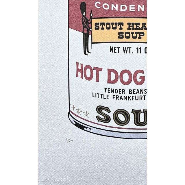 Mid-Century Modern After Andy Warhol, Campbell's Soup - Hot Dog Bean, 1980s, Lithograph For Sale - Image 3 of 7