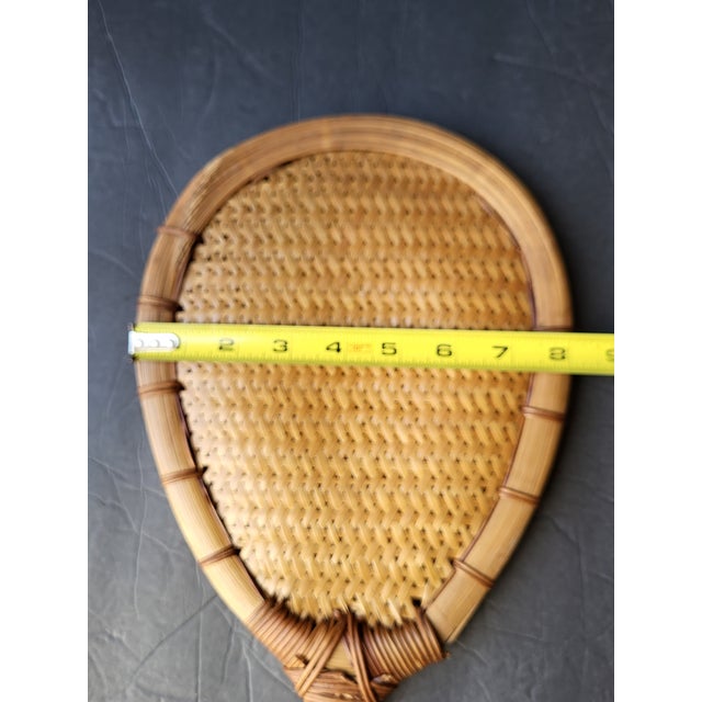 Mid 20th Century Handwoven Bamboo Wicker Rug Beater For Sale - Image 16 of 16