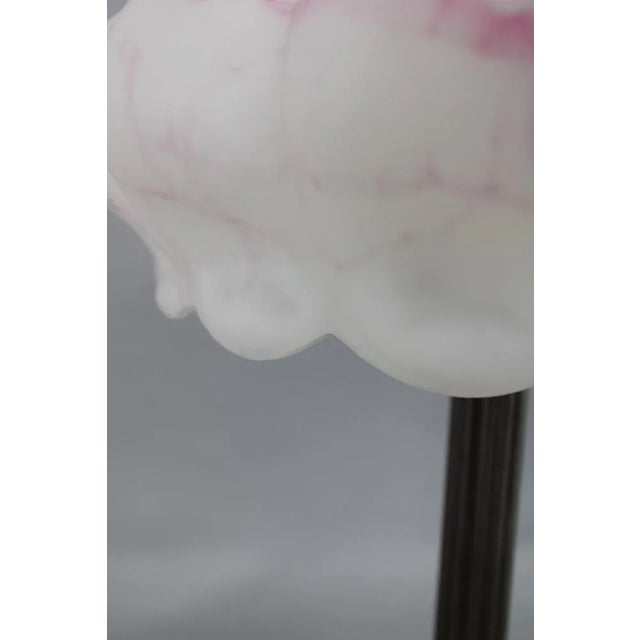 Secession Brass and Glass Table Lamp, Former Czechoslovakia, 1920s For Sale - Image 10 of 13