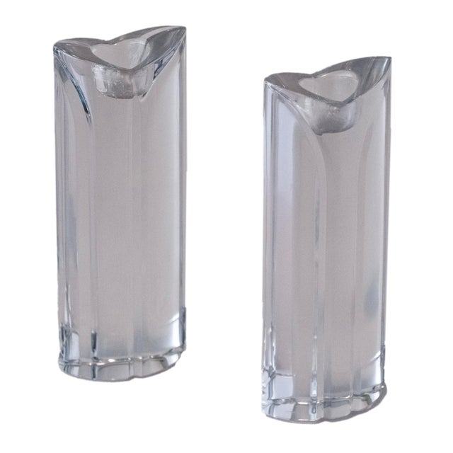 TOWLE Full Lead Crystal Art Deco style candle holders, made in Austria. Condition is Used. Excellent pre-own conditions,...