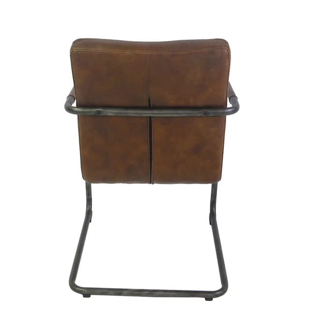 Bauhaus Matthew Izzo Home Bauhaus Leather Armchair For Sale - Image 3 of 4