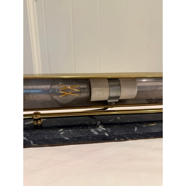 Brass Vintage House of Troy Brass Piano Lamp With Marble Base For Sale - Image 8 of 12
