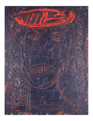 Sax Berlin Blood. Neo Expressionist NYC Painting 2019