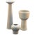 Group of Tall Studio Pottery Chalk White Floor Vases, Set of 3 For Sale - Image 14 of 14